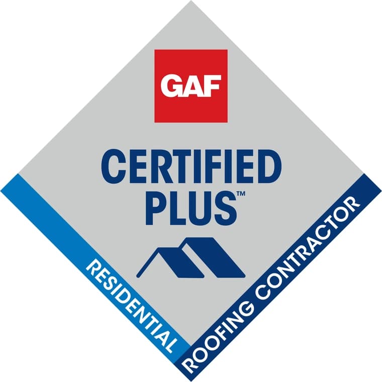 GAF Certified Plus residential roofing contractor